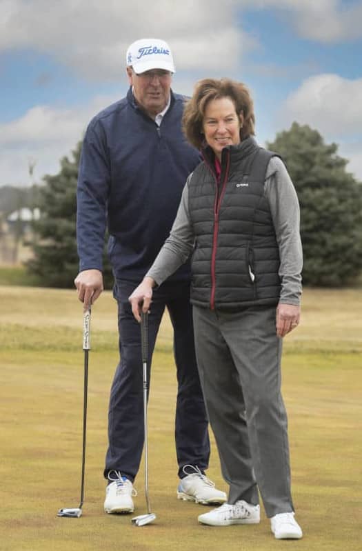 Golfers on the golf course